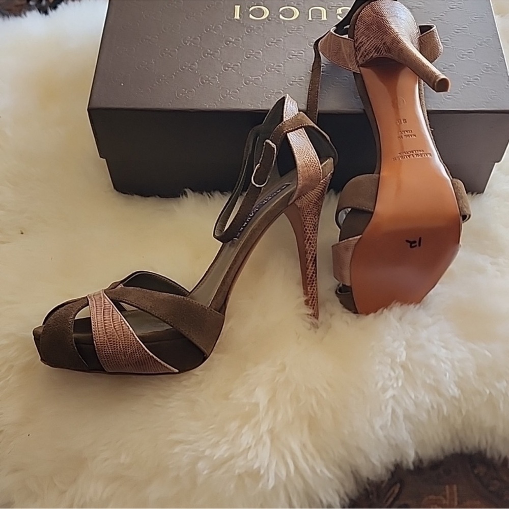 New Ralph Lauren purple label suede heels